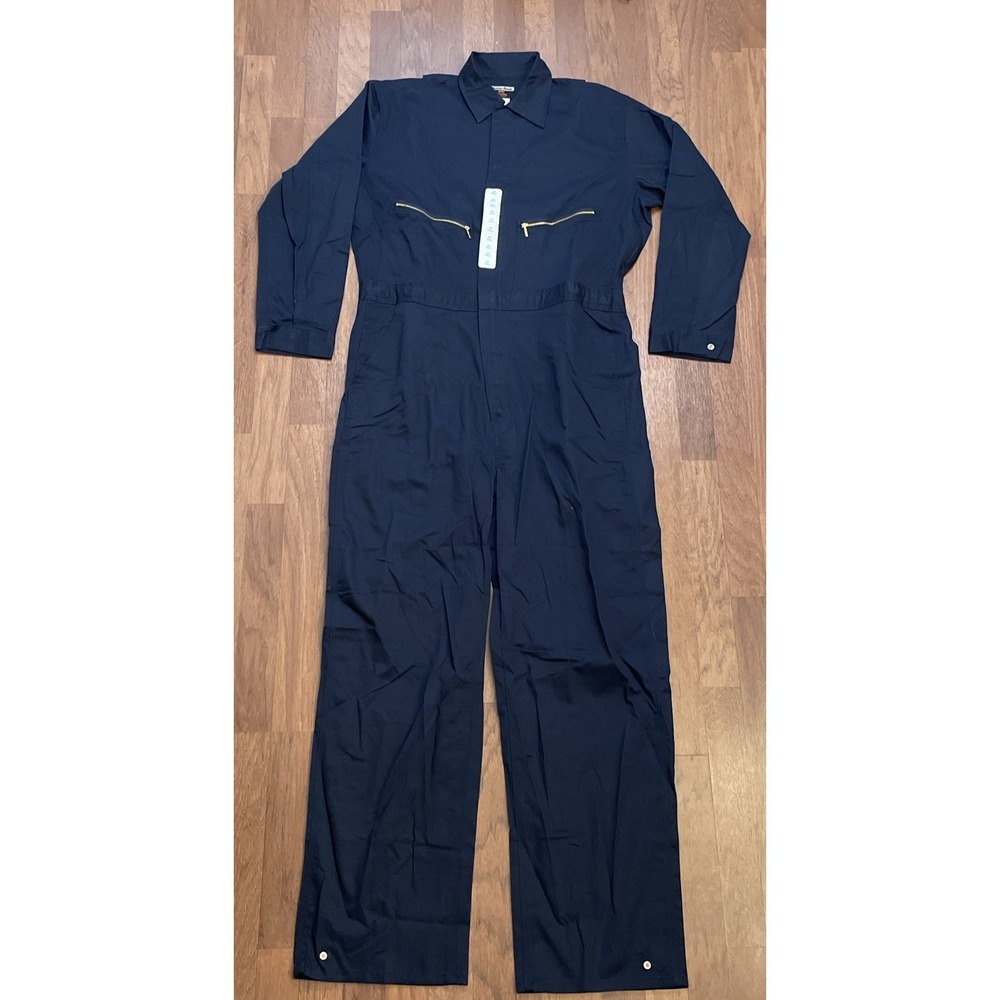 WALLS Master Made 44 Tall Coveralls Long Sleeve Blue 100% Cotton New with Tag - Picture 2 of 8